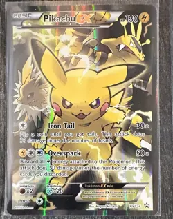 Pokemon Pikachu EX XY124 Black Star Promo 2016 Holo Card TCG - HP - Image 1