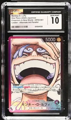 CGC 10 GEM MINT JAPANESE ONE PIECE 2024 Monkey D. Luffy OP09-061 A NEW EMPEROR - Image 1