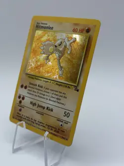 Hitmonlee LP 7/62 Fossil Holo Rare Pokemon Card Vintage 1999 WOTC - Image 2