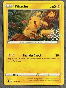 Pikachu - (Holiday Calendar) SWSH153 SWSH: Sword & Shield Promo Cards Holo - Image 1