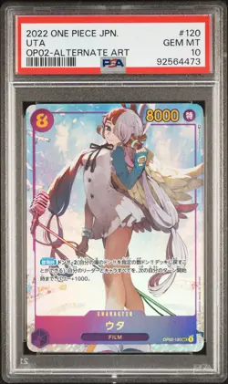 PSA 10 Uta 120 One Piece Op02-paramount War Japanese One Piece Card TCG - Image 1