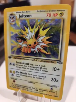 Pokemon Jolteon TCG Jungle 4/64 Holo 1st Edition Rare Card - Image 3