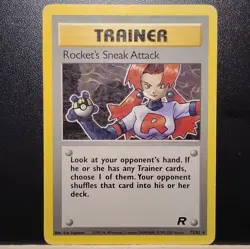 Pokemon Rocket's Sneak Attack Team Rocket Trainer Rare Card 72/82 Regular TCG - Image 1