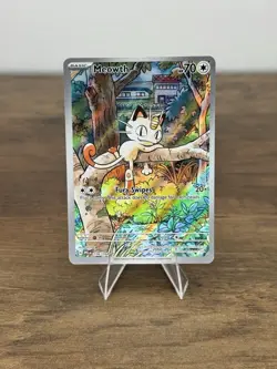 Meowth 106/094 Illustration Rare Phantasmal Flames English Pokemon Card TCG - Image 1