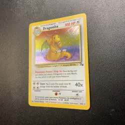 Pokemon TCG Dragonite Holo Rare Card 19/62 Fossil Set 1999 - Image 3
