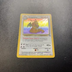 Pokemon TCG Dragonite Holo Rare Card 19/62 Fossil Set 1999 - Image 4