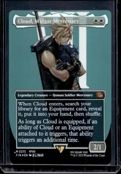 2025 Magic MTG Final Fantasy Cloud Midgar Mercenary BL Rare #0375 - Image 1