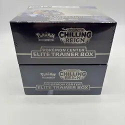 Lot of (2) Pokemon Center Exclusive SWSH Chilling Reign Elite Trainer Box SET - Image 3