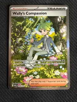 Wally's Compassion 186/132 Mega Evolution Full Art Trainer Pokemon TCG - Image 1