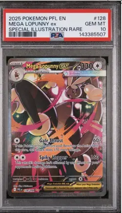 Pokemon Mega Lopunny ex Phantasmal Flames Holo Illustration Rare 128/094 PSA 10 - Image 1