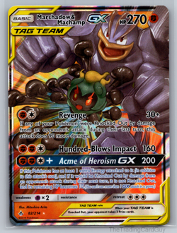 Marshadow & Machamp GX 82/214 Unbroken Bonds Ultra Rare Tag Team Holo Pokemon NM - Image 1