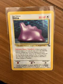Ditto 3/62 Holo Rare Unlimited Fossil Pokemon 1303 - Image 1