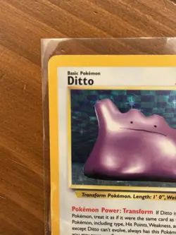 Ditto 3/62 Holo Rare Unlimited Fossil Pokemon 1303 - Image 3