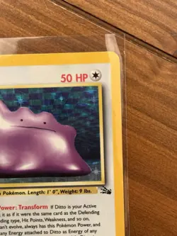 Ditto 3/62 Holo Rare Unlimited Fossil Pokemon 1303 - Image 4