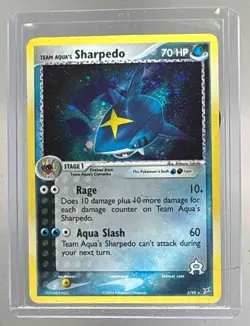 Team Aqua's Sharpedo 2004 Pokemon EX Magma vs Aqua #5 Holo - Image 1