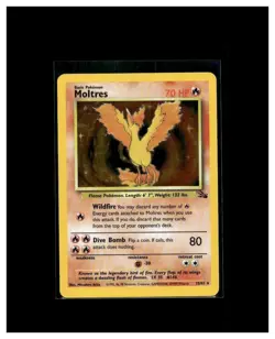 1999 Pokemon TCG Moltres 12/62 Fossil Holo Rare - Image 1