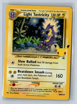 2021 Pokemon Celebrations Promo Light Toxtricity #SWSH137 DMG - Image 1