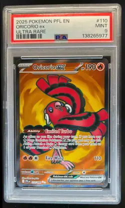 2025 Pokemon Phantasmal Flames Oricorio ex Ultra Rare #110/094 PSA 9 - Image 1