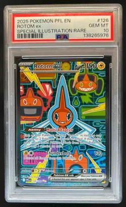 2025 Pokemon Phantasmal Flames Rotom ex Special Illustration Rare 126/094 PSA 10 - Image 1
