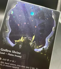 MTG Godless Shrine (Borderless Galaxy Foil) R 0375 Edge of Eternities Rare NM/M - Image 3