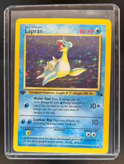 1999 Pokemon Fossil 1st Edition Lapras #10/62 - Image 1