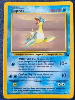 Lapras 10/62 - Fossil Unlimited (1999) Vintage WOTC Holo Rare - LP - Image 1