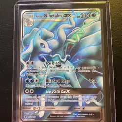Pokemon TCG: Alolan Ninetales GX (Full Art) 132/145 Sm-Guardians Rising Holo - Image 1