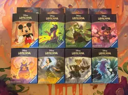 Lot Of 8 Disney Lorcana TCG Accessories: Sleeves 65 sleeves per box - Image 1