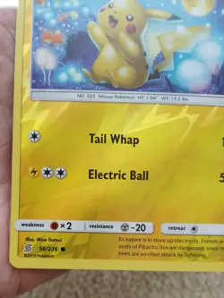 Pikachu 56/236 Unified Minds Reverse Holo Pokemon Card 2019 - LP - Image 2