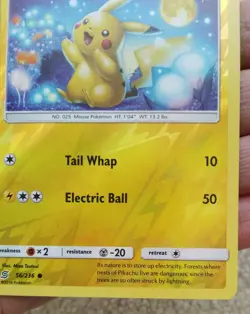 Pikachu 56/236 Unified Minds Reverse Holo Pokemon Card 2019 - LP - Image 3
