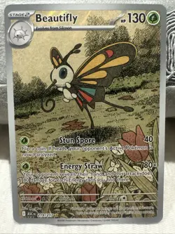 Beautifly #219/217 Ascended Heroes Pokemon Full Art Rare Holo NM Near Mint Card - Image 1
