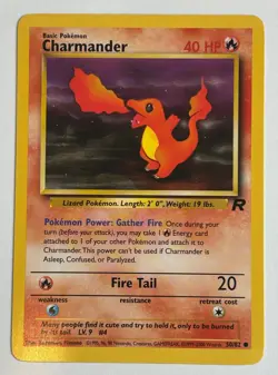 Charmander 50/82 Team Rocket Set WOTC 2000 Vintage Pokemon Card LP - Image 1