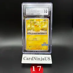 CGC GEM MINT 10 Pikachu 242/SV-P Illustration Contest 2024 Pokemon Card Japanese - Image 1