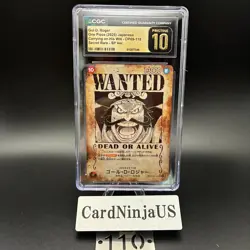 CGC PRISTINE 10 Gol D Roger ONE PIECE Card Japanese OP09-118 SEC Carrying on 110 - Image 1