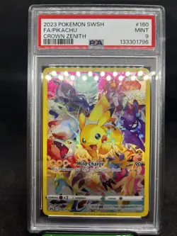 Pokemon TCG Pikachu Crown Zenith Holo Card 160/159 PSA Mint 9 Secret Rare - Image 2
