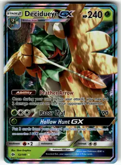 Decidueye GX 12/149 SM Base Set LP Pokemon Card TCG - Image 1