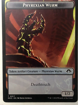 Phyrexian Wurm Energy Reserve 17 Double Sided Token MTG Modern Horizons 3 NM - Image 1