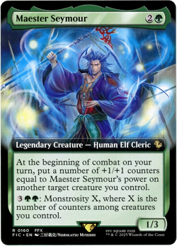 Maester Seymour (Extended Art) - 0160 - Commander: Final Fantasy - MTG - Image 1