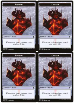 MTG Ob Nixilis Reignited Emblem Token x4 Battle for Zendikar NM Playset - Image 1