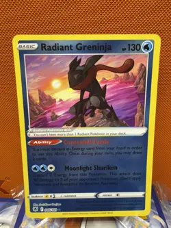 Pokemon TCG Radiant Greninja Astral Radiance 046/189 Holo Radiant Rare NM - Image 1