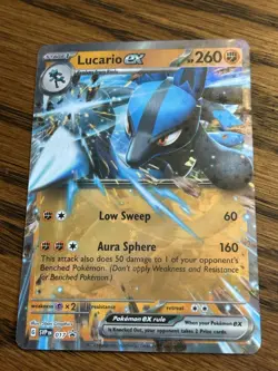 Pokemon Lucario ex SVP 017 Scarlet & Violet Black Star Promo Holo Rare - NM - Image 1