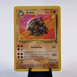 1999 TCG Pokemon Golem #36/62 Fossil Non-Holo Card Unlimited - Image 1