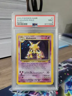 Alakazam Holo 1/130 PSA 9 - 2000 Pokemon Base Set 2 - Image 1