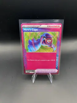 Pokemon: Hero's Cape 152/162 SV05: Temporal Forces Holo ACE SPEC Red Trainer - Image 1