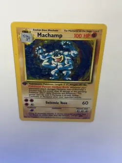 Pokemon TCG Machamp 8/102 Holo First Edition Base Set Holo Heavily Played - Image 5
