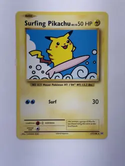 Pokemon TCG Surfing Pikachu 111/108 Evolutions XY Secret Rare Moderately Played - Image 1