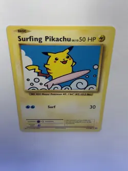 Pokemon TCG Surfing Pikachu 111/108 Evolutions XY Secret Rare Moderately Played - Image 5