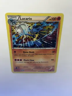 Pokemon TCG Lucario XY140 Black Star Promo Holo Cosmos Holo Lightly Played - Image 5