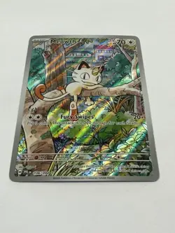 Pokemon TCG Meowth 106/094 Illustration Rare Phantasmal Flames Holo Near Mint - Image 4