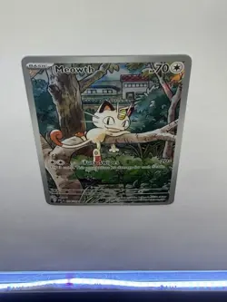 Pokemon TCG Meowth 106/094 Illustration Rare Phantasmal Flames Holo Near Mint - Image 5